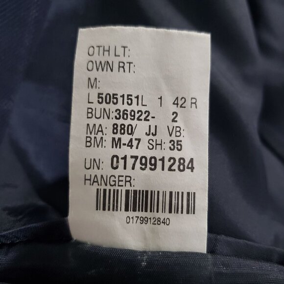 Lauren Ralph Lauren Windowpane Blazer Wool Cashmere Black 2 Button Mens 42 - Picture 8 of 12